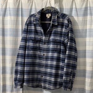 Timberland Men's Cutler River Flannel Navy Blue Cotton Overshirt Jacket Size XXL